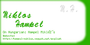 miklos hampel business card